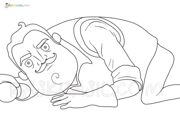 Превед сосед раскраска