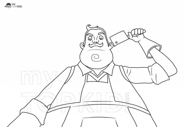 Превед сосед раскраска