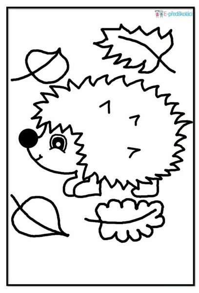 Ежик осень раскраска