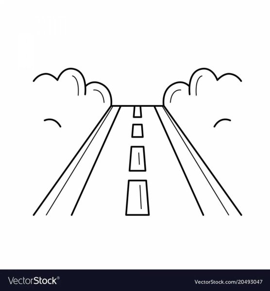 Шоссе раскраска для детей