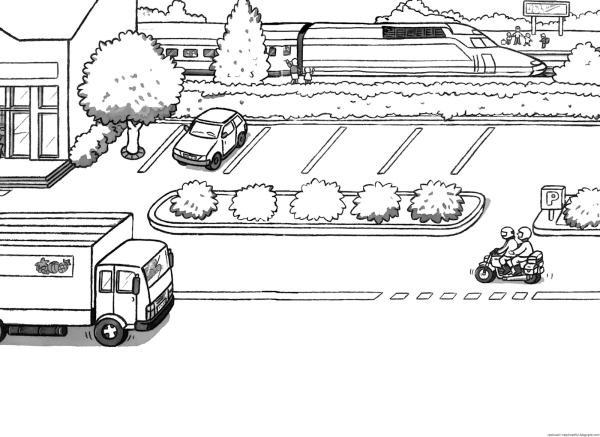 Раскраски в дорогу