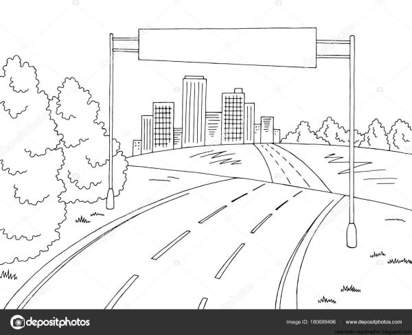 Дорога для раскрашивания