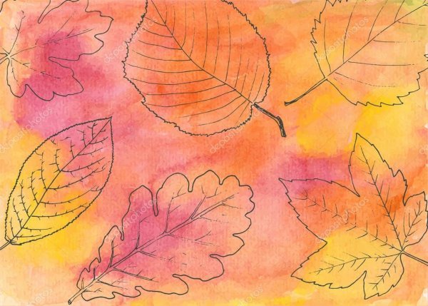 Осенний ковер рисование листья