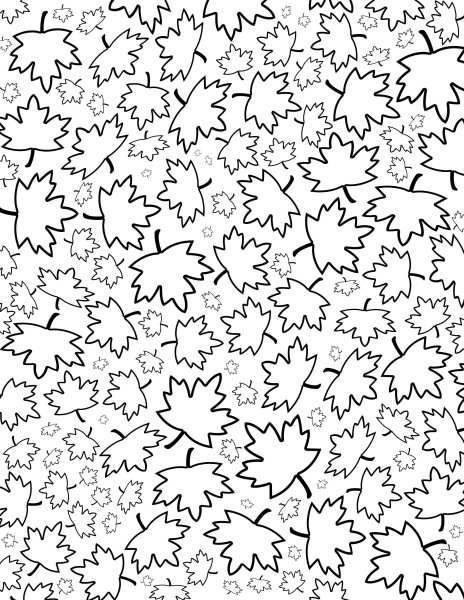 Раскраска осень листопад