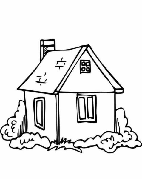 Дом раскраска