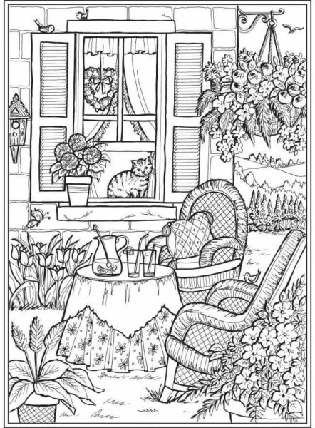 Раскраска дача