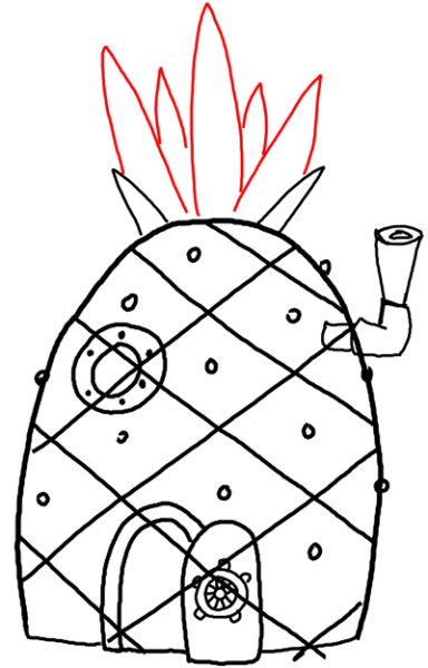 Дом Спанч Боба раскраска