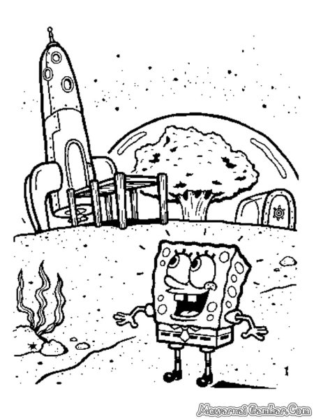 Домик Спанч Боба раскраска