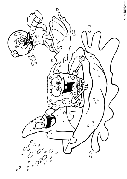 Домик Спанч Боба раскраска