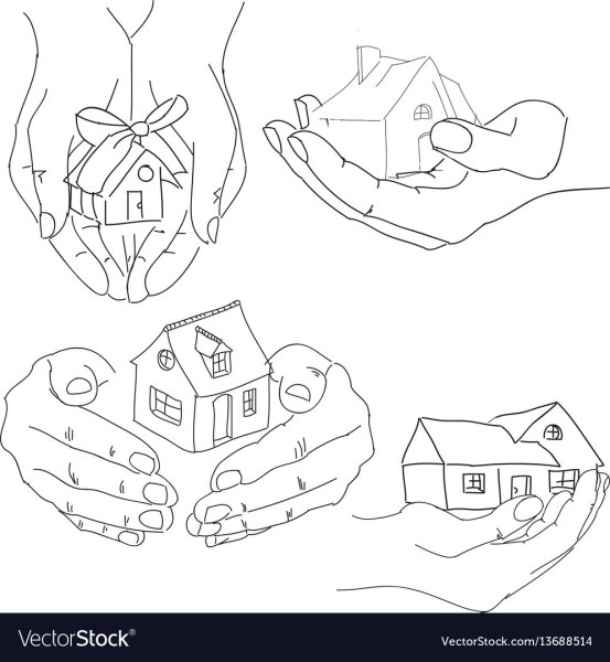 Руки домиком вектор