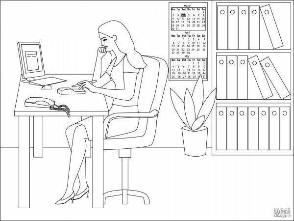 Бухгалтер рисунок для детей