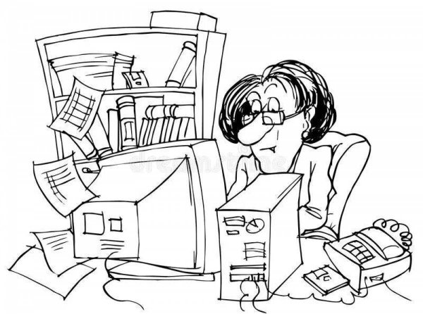 Бухгалтер рисованная