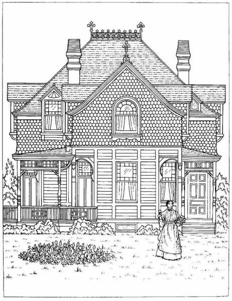 Особняк раскраска