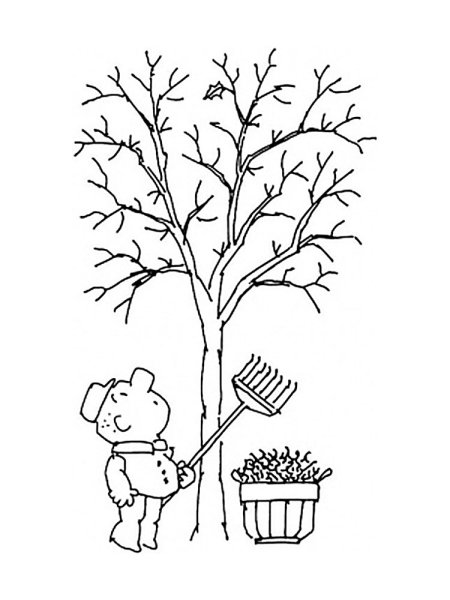 Осеннее дерево раскраска