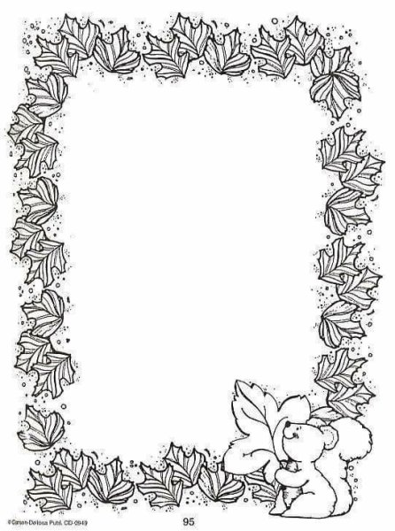 Красивая рамка раскраска