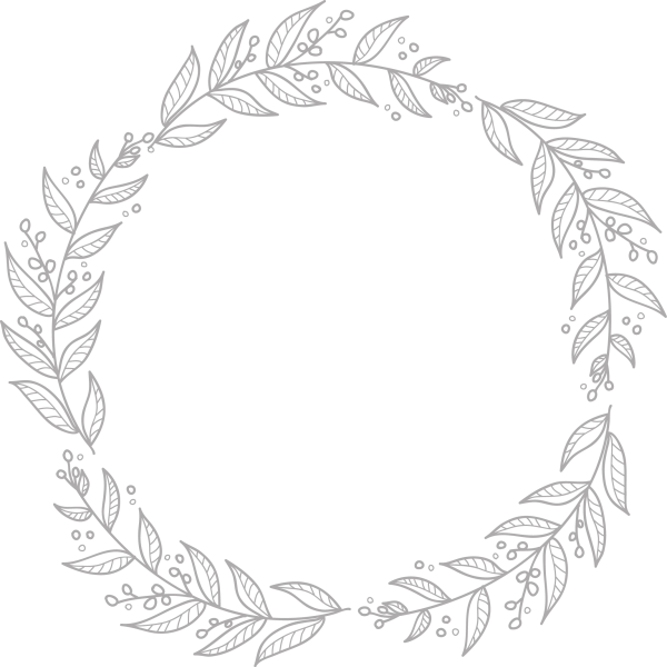 Круглая рамка из листиков