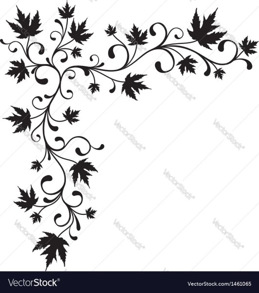 Узоры по краям листочков