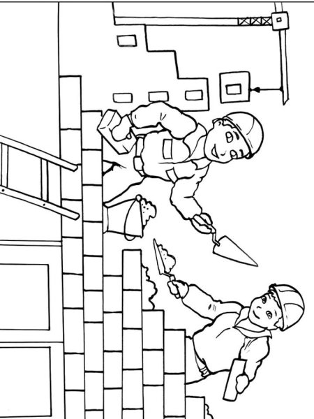 Раскраска стройка