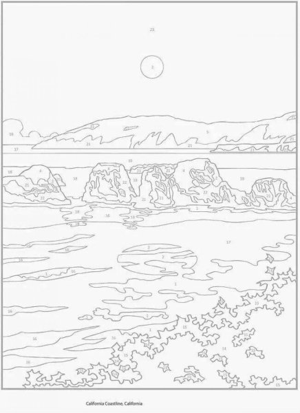 Пейзажи для раскрашивания по номерам