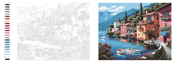 Пейзажи для раскрашивания по номерам