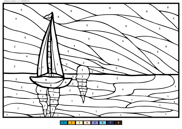 Раскраска по цифрам пейзаж
