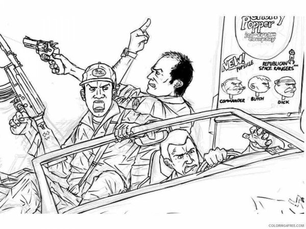 Раскраска ГТА 5 Франклин