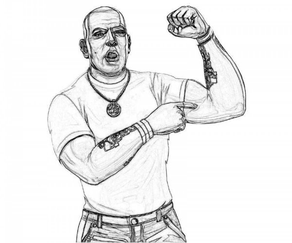 Раскраска ГТА 5 персонажи