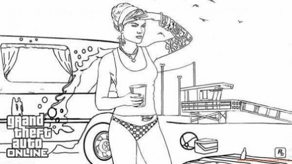 Раскраски для мальчиков ГТА