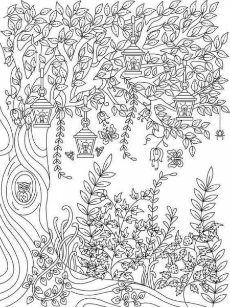 Раскраска антистресс природа