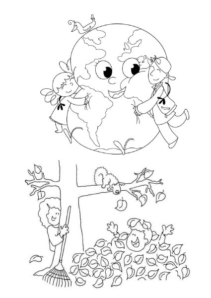 Защитники природы раскраска