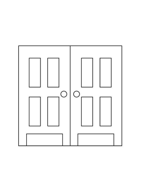 Дверь раскраска для детей