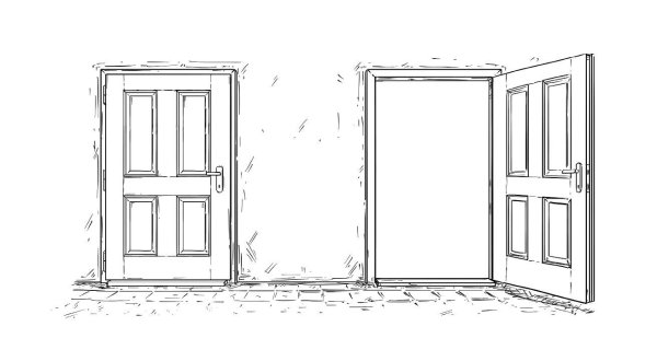 Открытая дверь эскиз