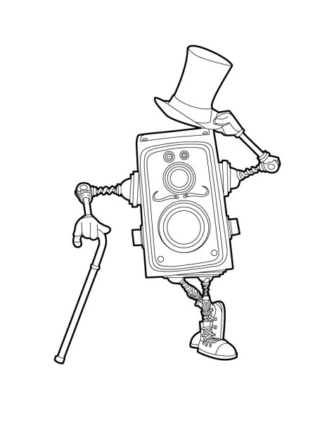 Раскраска кот Гром и заколдованный дом