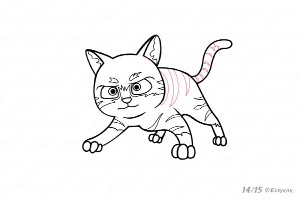 Раскраска кот Гром и заколдованный дом