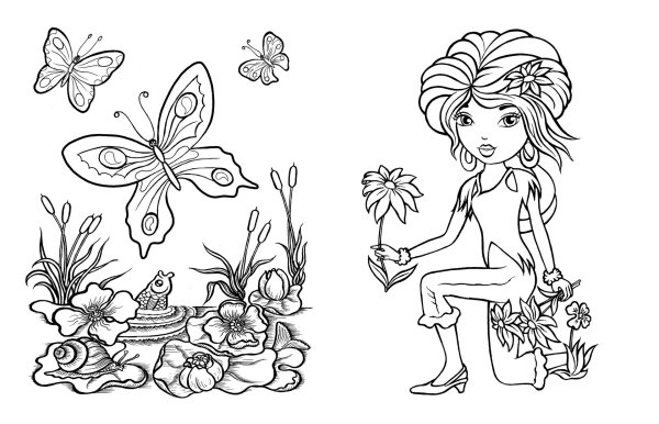 Раскраска а4 + Катя