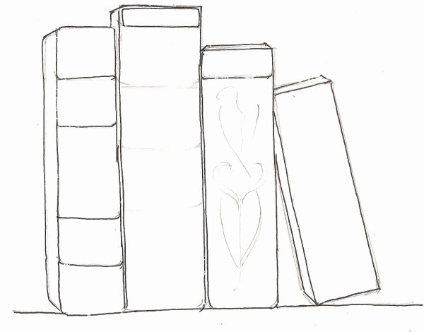 Книжная полка раскраска