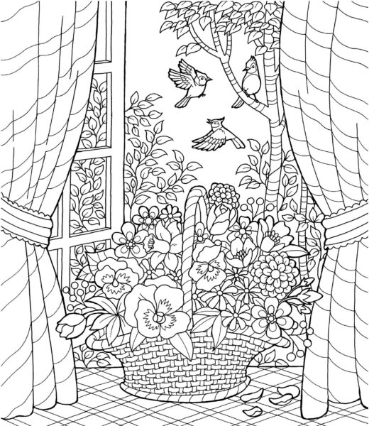 Раскраски антистресс пейзажи