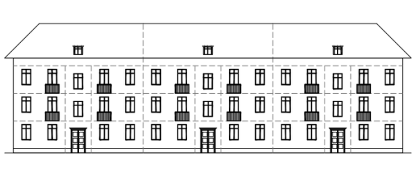 Фасад сталинки чертеж