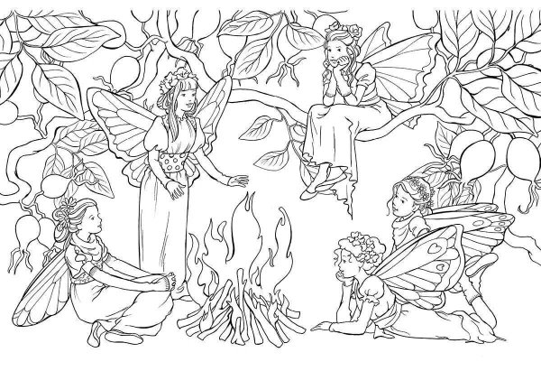 Сказочные феи. Раскраска
