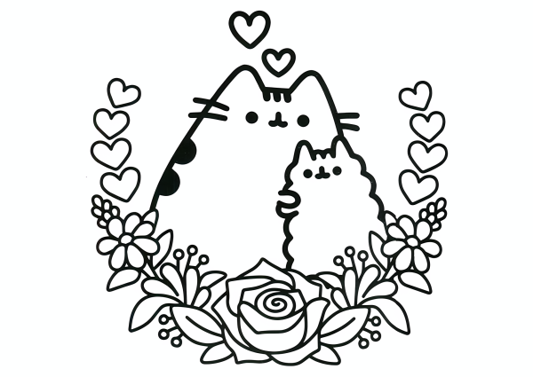 Пушин Кэт раскраска Coloring book