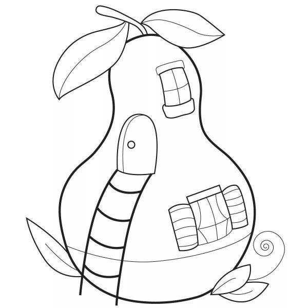 Необычный дом раскраска