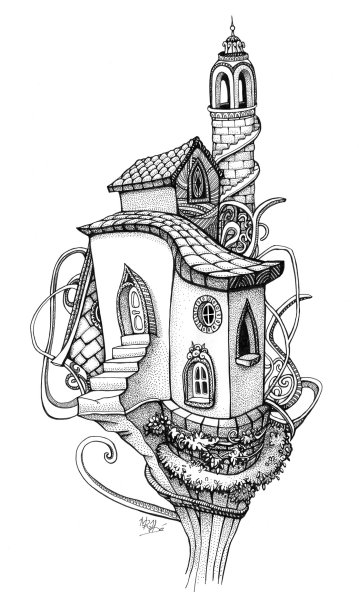 Стилизованные рисунки архитектуры