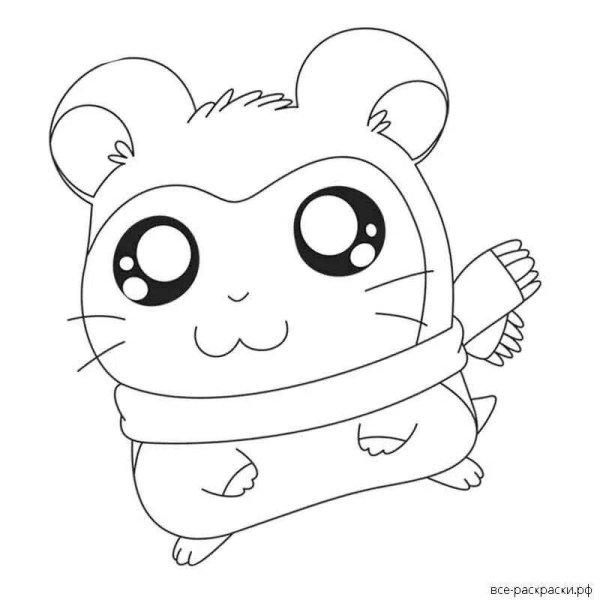 Раскраски для девочек хомяки