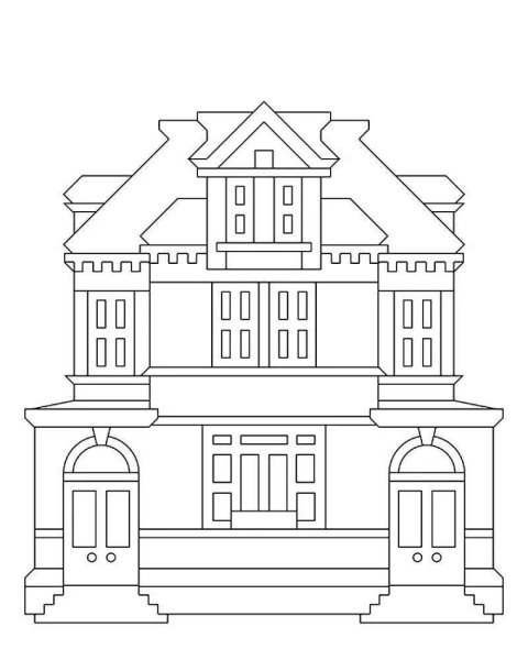 Раскраска здания архитектуры