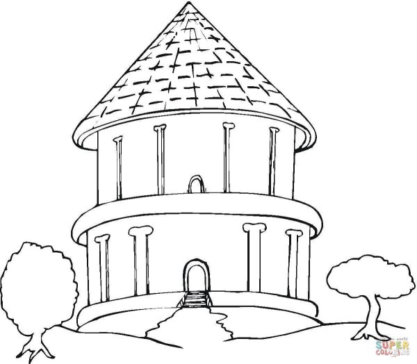 Раскраска архитектура для детей