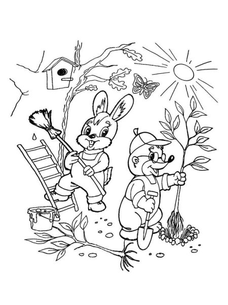 Раскраски на экологическую тему для дошкольников