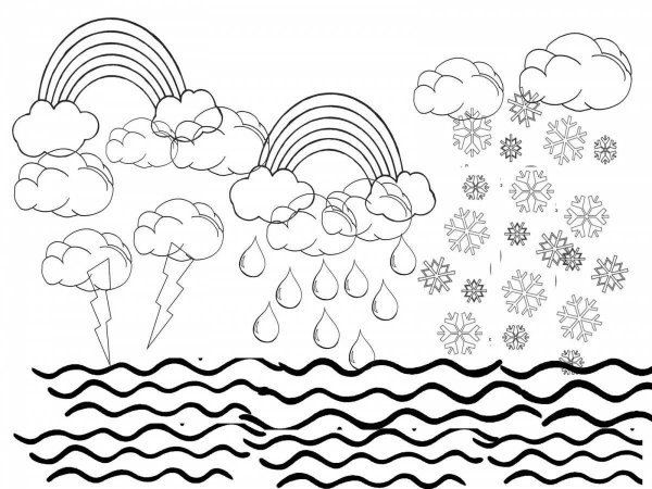 Раскраска природные явления подготовительная группа
