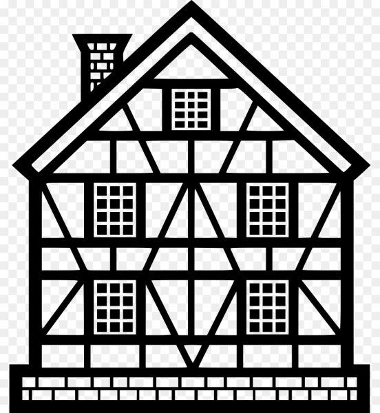 Европейский домик силуэт