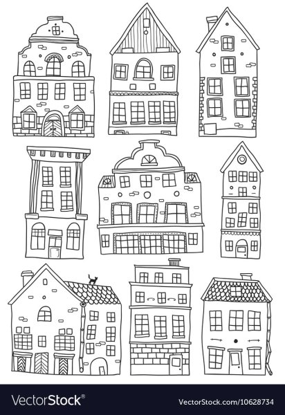 Трафарет дом в голландском стиле