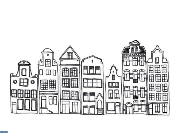 Контуры городских домов